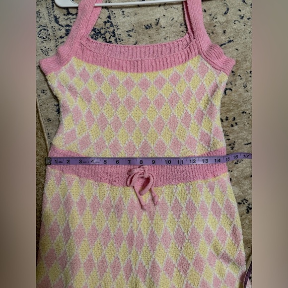 Free People Dream Diamonds pink combo romper L - Picture 11 of 11